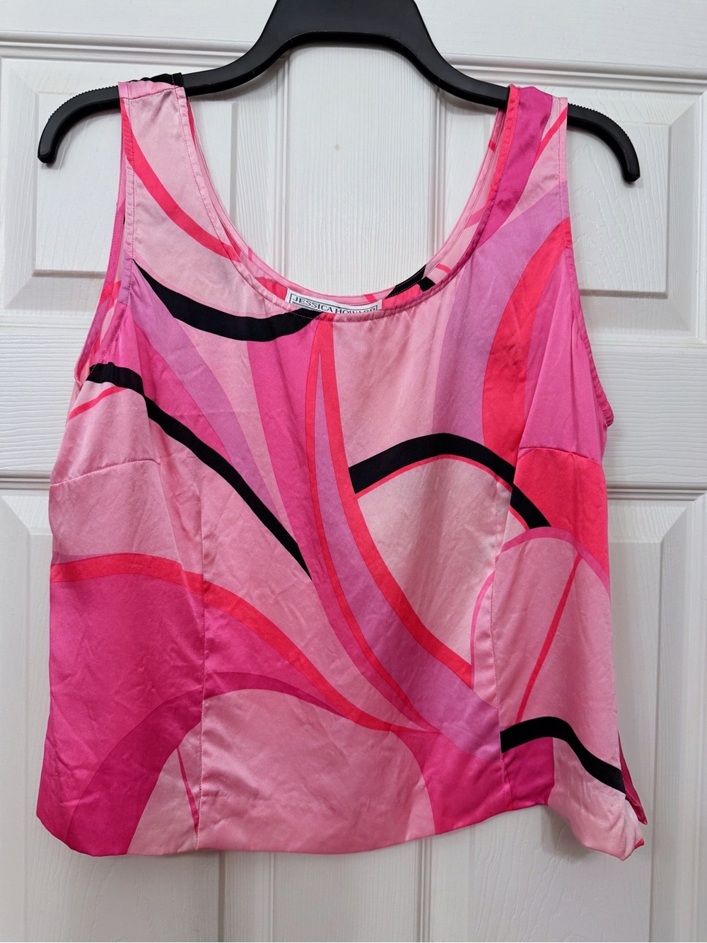 Jessica Howard Pink Abstract Scoop Neck Sleeveless Tank